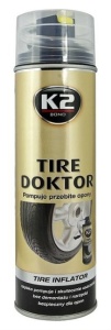 Spray pentru umflat şi reparat anvelope K2 TIRE DOKTOR 400ml