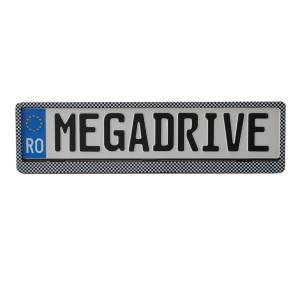 SUPORT NUMAR INMATRICULARE MEGA DRIVE CARBON SET 2 BUC - Img 2