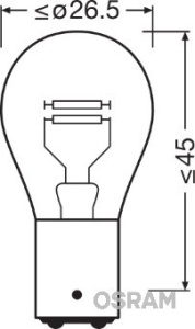 BEC 12V P21/4W ORIGINAL SET 10 BUC OSRAM - Img 2