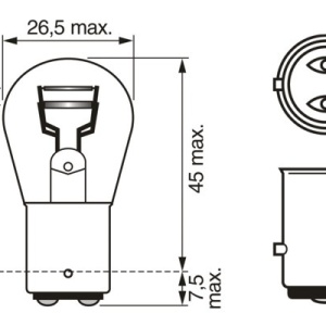 BEC 12V P21/5W 21W / 5W PURE LIGHT SET 10 BUC BOSCH - Img 3