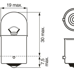 BEC 12V R10W 10W ECO SET 10 BUC BOSCH - Img 2