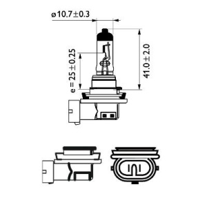 BEC FAR H11 12V 55W VISION (blister) PHILIPS - Img 2