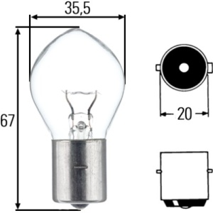 Bec Hella F2 12V 35W BA20s