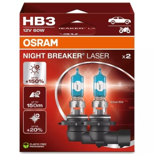 Bec Osram Night Breaker Laser Next Generation HB3 12V 60W P20d Set 2 buc