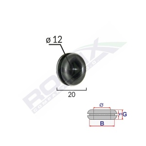CAPAC CAUCIUC INCHIS UNIVERSAL DIAMETRU 12MM SET 5 BUC - Img 2