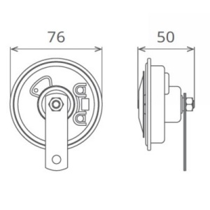 CLAXON ELECTROMAGNETIC 12V 3.5A TON INALT - Img 2