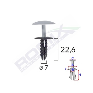 CLIPS FIXARE PENTRU FORD - NEGRU SET 10 BUC - Img 1
