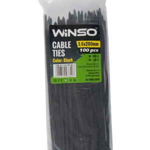 Coliere plastic 3,6x200 Negru - Set 100 buc