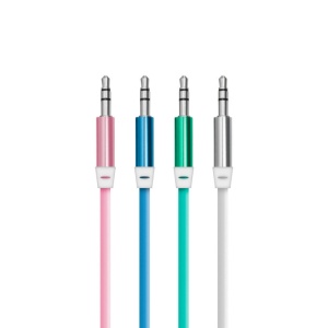 Delight - Cablu AUX - fişă jack 3,5 mm, înveliş silicon - 1 m