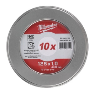 Disc abraziv pentru debitat metal, 125x1.0x22.22, 10buc