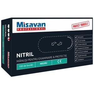 Manusi nitril Misavan, negru XL