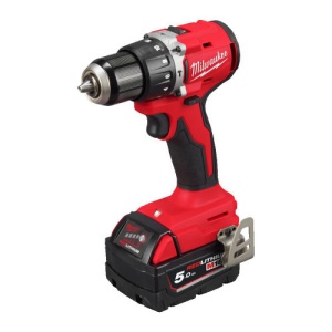 Mașină de găurit și înșurubat cu percuție, Milwaukee, M18 BLPDRC-502C, 2x acumulator M18 B5, 1x încarcator M12-18C,cutie plastic