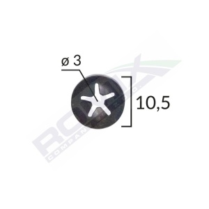 SAIBA FIXARE TAPITERIE UNIVERSAL - NEGRU - 10.5MM SET 25 BUC - Img 2