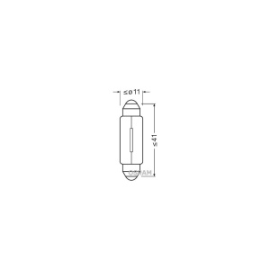 SET 2 BECURI 12V C10W ORIGINAL BLISTER OSRAM - Img 2