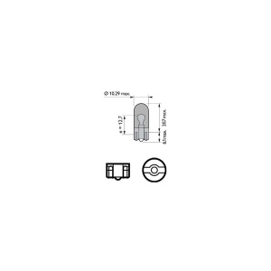 SET 2 BECURI FARA SOCLU WY5W 12V PHILIPS - Img 2