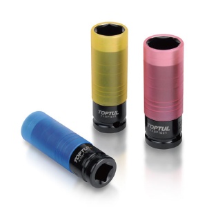 Set 3 tubulare impact cu protectie pentru jenti 17,19,21 mm