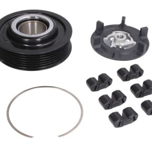 Set fulie si ambreiaj compresor AC DENSO 6SEU14C, 7SEU17C 6pk 100mm Audi A4, A5, A6, A8, Q5, Q7 - Img 2
