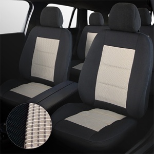 SET HUSE SCAUN PREMIUM LUX NEGRU-BEJ UMB3 - Img 2