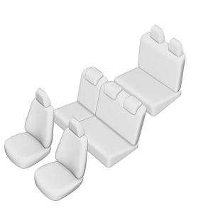 SET HUSE SCAUN UMBRELLA PENTRU DACIA LOGAN MCV 7 LOCURI 2004-2013 (BANCHETA FRACTIONATA) TIP 1 CU TETIERE SPATE IN FORMA DE L - Img 2