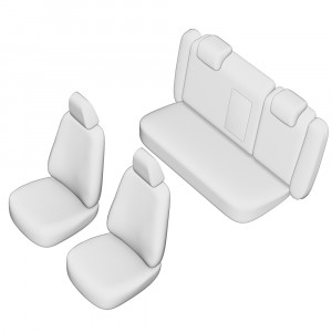 SET HUSE SCAUN UMBRELLA PENTRU SKODA OCTAVIA II 2006-2009 (BANCHETA FRACTIONATA) TIP 1 CU TETIERE SPATE IN FORMA DE L - Img 2