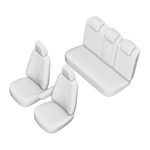 SET HUSE SCAUN UMBRELLA PENTRU VW GOLF 7 COMFORT LINE 2013-2021 (BANCHETA FRACTIONATA) CU TETIERE SPATE IN FORMA DE L - Img 2