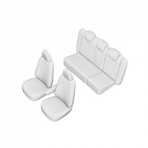 SET HUSE SCAUN UMBRELLA PENTRU VW PASSAT 2011-2015 (BANCHETA FRACTIONATA) CU TETIERELE SPATE IN FORMA DE L - Img 2