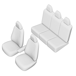 SET HUSE SCAUN UMBRELLA PENTRU VW SHARAN 5 LOCURI 2000-2005 (SCAUNE INDIVIDUALE SPATE) - Img 1