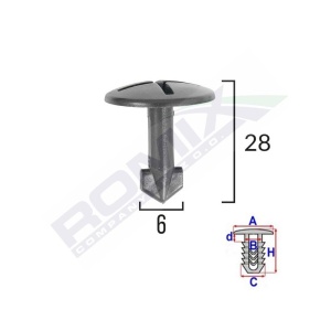 SURUB FIXARE ELEMENTE ROATA PENTRU AUDI/SEAT 8X28MM - NEGRU SET 5 BUC - Img 2