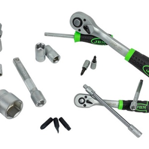TRUSA DE TUBULARE HEXAGONALE CU 94 PIESE CU CLICHETI 1/2` SI 1/4` JBM - Img 2