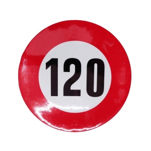 Autocolant reflectorizant limita viteza 120 km/h fi12 cm