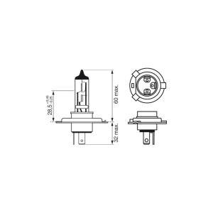 BEC 24V H4 70W / 75W ECO TRUCK BOSCH - Img 8