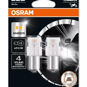 Bec Osram LEDriving SL P21W Galben | 12V - BA15s - Set 2 buc (Off-Road)