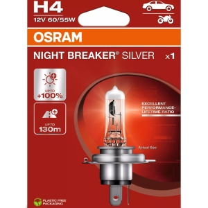 Bec Osram Night Breaker Silver H4 12V 60/55W P43t blister