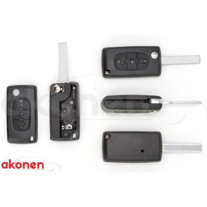 CARCASA CHEIE CONTACT PENTRU CITROEN BERLINGO / C2 / C3. 3 BUTOANE. CU CHEIE