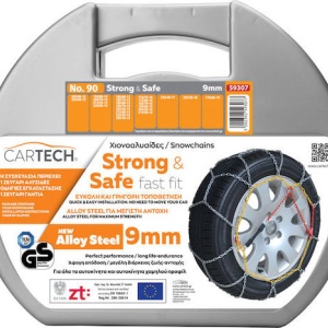 Cartech Strong & Safe Nr 90 Lanțuri Antiderapante Grosime 9mm 2buc