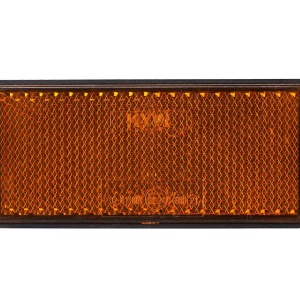 Catadioptru dreptunghiular autoadeziv 86x40 mm Galben