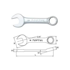 Cheie combinata scurta 10 mm