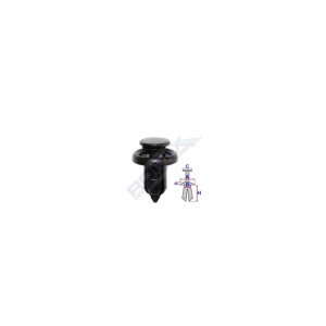 CLIPS FIXARE ELEMENTE EXTERIOARE PENTRU HONDA 10X16.2MM NEGRU SET 5 BUC - Img 2