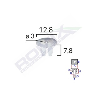 CLIPS FIXARE PENTRU GRUP VAG /CITROEN/ FIAT /ALFA - ALB SET 25 BUC - Img 2