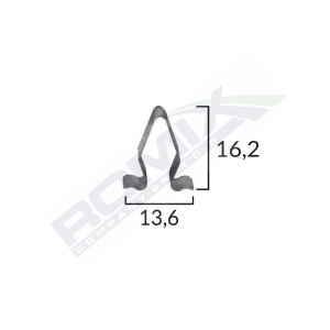 CLIPS METALIC INTERIOR GRUPUL VAG 16.2X13.6MM SET 10 BUC - Img 2