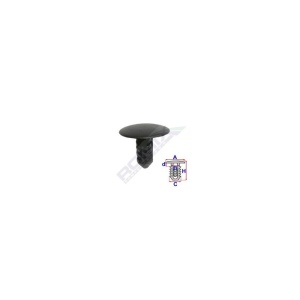 CLIPS TAPITERIE PENTRU FIAT/LANCIA/ALFA ROMEO - NEGRU SET 10 BUC - Img 2