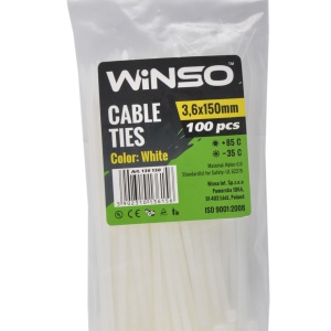 Coliere plastic 3,6x150 Alb - Set 100 buc