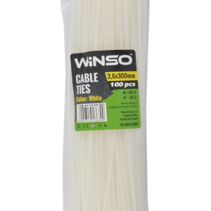 Coliere plastic 3,6x300 Alb - Set 100 buc