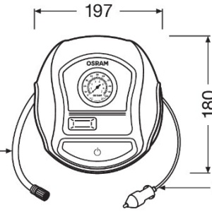 COMPRESOR AUTO 12V 120 W CU AFISAJ ANALOGIC TYREINFLATE 200 OSRAM - Img 3