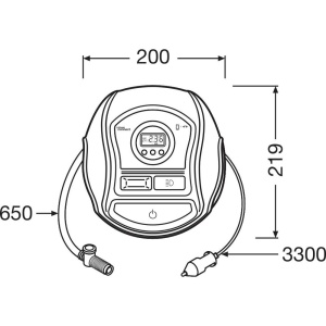 COMPRESOR AUTO 12V 120 W CU AFISAJ DIGITAL TYREINFLATE 400 OSRAM - Img 3
