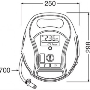 COMPRESOR DIGITAL 12V CU MANOMETRU REINCARCABIL - Img 2
