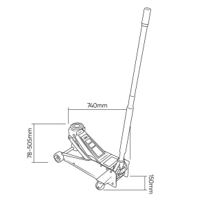 CRIC HIDRAULIC TIP CROCODIL 2,5T SPECIAL MASINI JOASE - Img 6