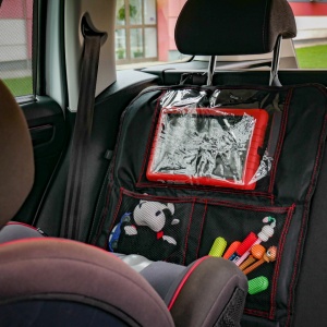 HUSA PROTECTIE PENTRU SCAUN AUTO COPII CU BUZUNAR TABLETA - Img 5