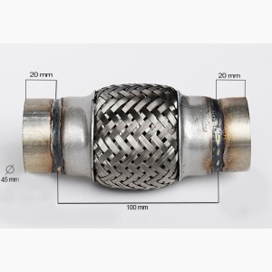 RACORD FLEXIBIL INNER & OUTER BRAID 45x100 MM