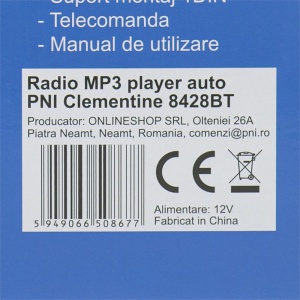 RADIO MP3 PLAYER AUTO PNI CLEMENTINE 8428BT, 4X45W, 12V, 1 DIN, CU SD, USB, AUX, RCA SI BLUETOOTH - Img 6